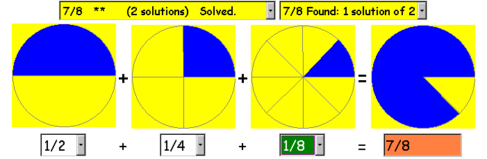 Fraccions Egípcies: Suma de fraccions senzilles.